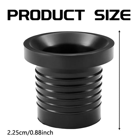 DIY Friendly Transmission Dipstick Tube Seal Replacement Grommet, 2.25 cm, black soft rubber, front view, product size.