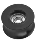 U Type Groove Pulley Roller Guide Wheel 8x39.5x20.1mm With Internal Lubrication For Doors Tracks And Mechanical Equipment black metal plastic roller