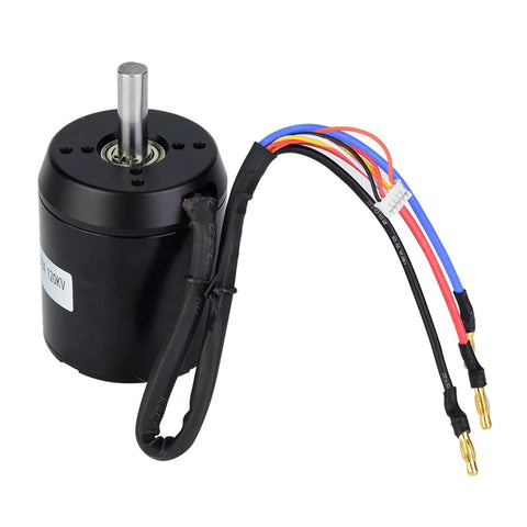 120KV Sensored BLDC Outrunner Motor For Electric Scooters And Skateboards With Hall Sensors, black casing, colored wires
