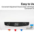 Top view of Wall Mounted Electric Tank Water Heater Boasts Kickin Hot Water Flow For Quick Showers And Cooking Tasks Featuring Fast Heating Elements And Spacious Capacity to adjust temperature.