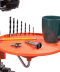 Drill Press Tool Holder With An 11 Inch Swing Tray For Stationary And Bench Top Drills, This Handy Bit Storage Kit Holds Bits and Tools