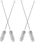 Premium Stainless Steel Washer Suspension Rods Replacement Kit For Front Load Washers DC97-16350E, Fits WA45H7000AW A2 And Similar Models, Heavy Duty, 1.5x Thicker, Quiet, Smooth Operation, Easy DIY Install, Durable Support For Balanced Loads, 4 stainless steel rods