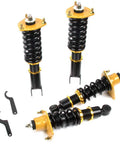 Mazda RX-8 Coilovers Struts Kit 2004-2011 Height Adjustable Suspension System with Front 8kg Rear 6kg Dampers, black and yellow