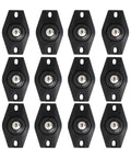12 Piece Heavy Duty Caster Ball Wheels Smooth Swivel Universal Replacement Casters For Furniture Drawers Cabinets Toolboxes And Luggage Slick Gliding Indoor Moving Kit in black with sealed bearings.