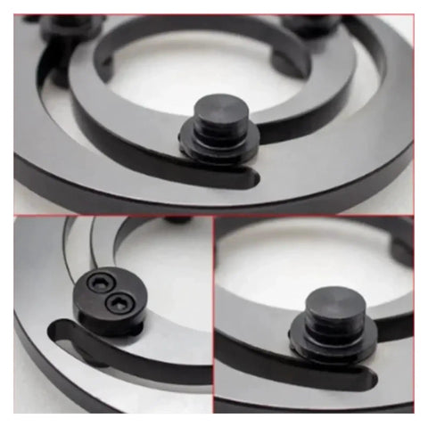 Kickass Adjustable Soft Jaw B Ring For CNC Lathe Chuck showing detailed inner structure and fasteners for efficient machining.