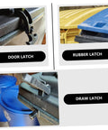 Two Pack Rubber Latches For Tool Boxes And Golf Carts T-Handle Draw Latch Set shown on various surfaces
