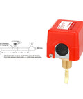 Water And Oil Flow Sensor Switch Paddle Type SPDT Half Inch 220VAC 15A Red HFS-15 Pb Free with adjustable flow control