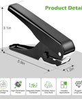 Heavy Duty Slot Punch Handheld Hole Puncher All Metal ID Card Puncher Slotting Tool with dimensions 5.9in x 1.2in x 3.1in