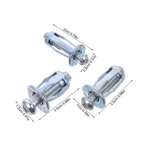 Heavy Duty Petal Expansion Bolts Nuts Kit 35Pcs M4 M5 M6 for Hollow Wall Anchors, metal wall anchor with size markings