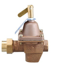 Bronze High Capacity Water Feed Regulator for Boiler and Hydronic Systems, One Half Inch Union Inlet, Purge Lever visible