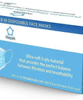 Box of All Day Comfort 2000 Count 3 Ply Disposable Face Masks For Adults With Nose Wire Breathable Protective Covering