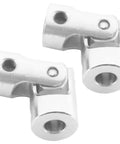 Two-piece set of 5 Pack Universal Rotatable Steering Shaft U Joint Coupler For RC Car Robot Crawler Boat 360 Degree Universal Joint Motor Connector 4mm To 4mm Beefy Metal Build With Multiple Size Options 3mm 3.17mm 4mm
