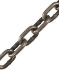 One Inch By Sixty Foot Grade Thirty Proof Coil Chain Low Carbon Steel Natural Finish detailed view of sturdy links.