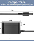 Heavy Duty 21V Drill Battery Charger For Both Cordless Tools Straight Up Reliable AC DC Adapter with 5.9FT power cord.