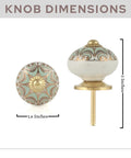 Green Gold Handmade Ceramic Cabinet Knobs Pack Of 10 For Dresser Drawers And Cabinets Boho Countryside Farmhouse Decor Classic Kitchen