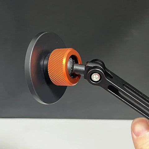 Universal 17mm Ball Head Nut Tightening Fastener For Phone Holders And Car Mounts Desk Stands And Dashcams Replacement Aluminum Alloy Screw On Mount Accessory For Cameras Tablets And Chargers Ideal For Pros And Live Streams, orange 17mm aluminum alloy screw-on mount with ball head attached