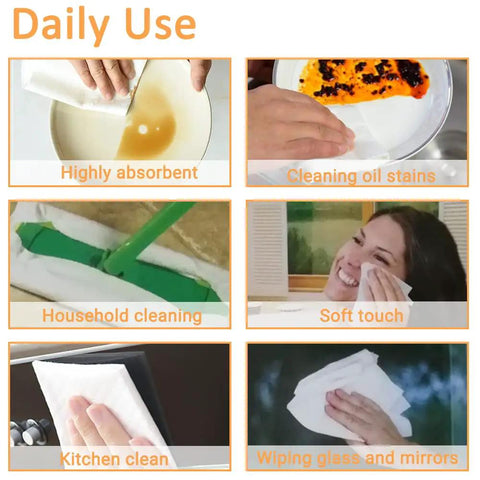 Go To Reusable Bamboo Paper Towels 4 Rolls 80 Sheets used for kitchen, oil stain, glass, mirror cleaning and more.