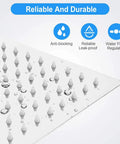 Close-up of 8 Inch High Pressure Rainfall Shower Head and Handheld Combo With 11 Inch Extension Arm No Leak Chrome Shower Set