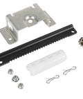 CR12 Steering Service Kit And Rack Kit For CC30 CC30H CC30E Hydro Mini Riders featuring metal bracket, gear rack, pinion, nuts, and pins.