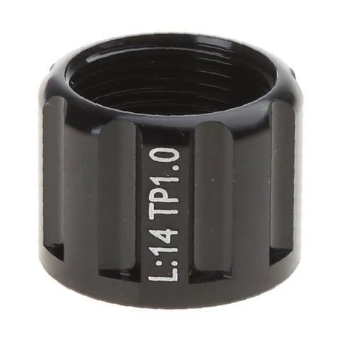 Black Thru Axles Nut M12 M15 Thread For Front And Rear Bike Hubs Tube Shaft Skewer Cap Quick Release Nut, aluminum alloy.