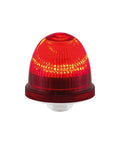 Rugged Low Profile LED Light With Multi Pattern Signals, Flush Or Pipe Mount, 90 240 VAC Red Indicator, Super Bright Signaling, LP22LED 090 240R
