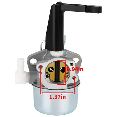 Briggs Stratton Carburetor Replacement 696065 for Troy Bilt Craftsman Tillers with dimensions 0.94in and 1.37in