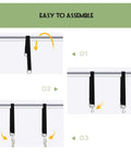 Illustration showing easy assembly of XL Hammock Chair With Hanging Hardware No Spreader Bar For Indoor Outdoor Lounging Beige