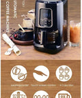 Smooth Sipping Days Start Here With This Fully Automatic Coffee Maker Featuring A Built In Bean Grinder Led Touch Display And Keep Hot Feature brews coffee with informative icons.