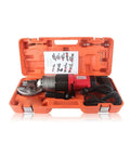 Pro Hydraulic Scissor Crimping Tool SC-16A Electric Steel Bar Cutter in orange case with instruction manual.