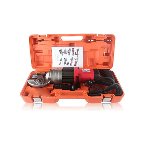Heavy Duty Hydraulic Crimping Tool For Steel Cable And Wire Rope With Precision Scissor Action in orange case, SC-16A model.