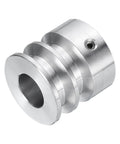 V Type Double Groove Aluminum Pulley With 14mm Bore And 30mm Outer Diameter For Motor Shaft And Drill Press Fits 6mm PU Round Belts Durable Aluminum Alloy