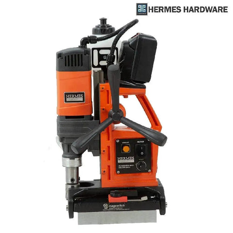 Heavy Duty Pipe Magnetic Drill With Permanent Magnet Base For Steel, 2280W motor and solid grip features.