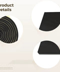 Heavy Duty Noise Canceling Foam Wall Shields With Grip Tight Adhesive Tape rolled up and cut, showing texture and shape.