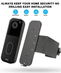 Anti Theft Adhesive Doorbell Mount Bracket For Video Doorbell No Drilling, Theft Prevention Wall Mount, Quick Install For Rentals And Apartments
