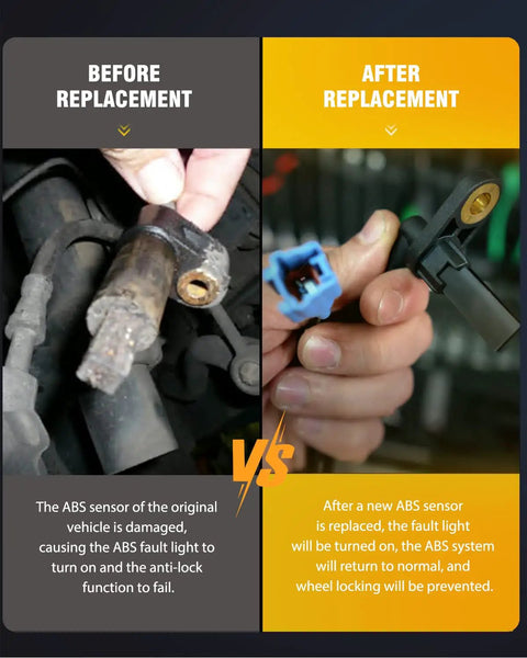 Comparison of Top Shelf Straight Swap Rear Abs Wheel Speed Sensor Left Or Right Als1464 before and after replacement.
