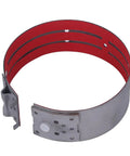 Automatic Transmission Band 057961 2 5/8in Wide Fits 700R4 4L60 4L60E 4L65E 4L70E OEM Quality Gearbox Replacement Part Drop In Ready Direct Replacement For Smooth Clutch Engagement And Durable Performance., red and gray transmission band with riveted steel anchors