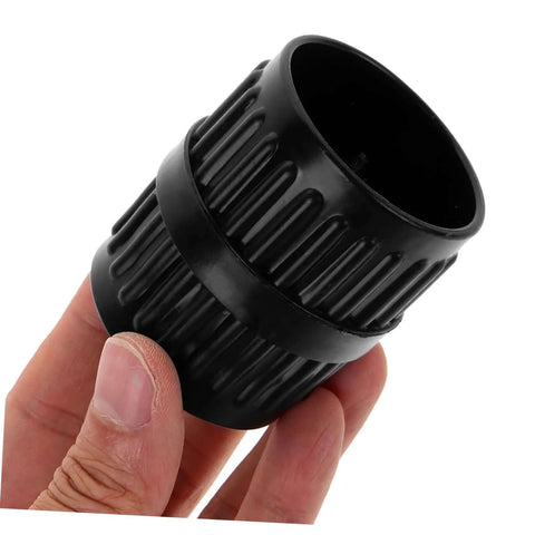 Close-up of hand holding black Two Pack Pipe Deburring Reamer Tool Set For Easy Operation And Quick Deburring Of Inner And Outer Tubes