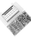 Rivet Nut Set 150 Pcs Stainless Steel 304 M3 To M10 Fastening Hardware Kit in transparent storage box