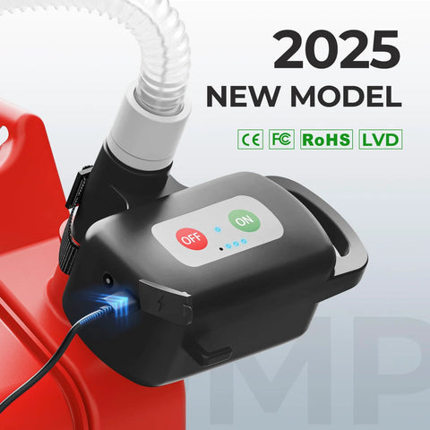 Rechargeable Fuel Transfer Pump With Auto Stop Sensor For Fast 3.2 GPM Flow Portable Gas Can Pump Lithium Ion Battery