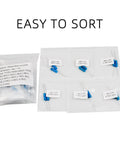 3W Metal Film Resistor Kit 200-Piece in labeled bags, showing easy sorting, values from 1 Ohm to 1M Ohm for DIY electronics projects.