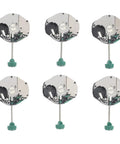 Watch Movement Replacement Kit With Six Metal Parts And Tools For SL68 Repair DIY Friendly Easy Install No Fuss Speedy Fix Reliable Performance Durable Mechanism Upgrade, showcasing six watch movements with green adjustment knobs.