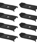 Set Of Twenty Black Iron Table Leveling Clips With Matching Screws Heavy Duty Furniture Stabilizers for wobbly tables, black iron material.