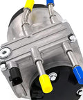 Close-up of Diesel Fuel Pump Assembly for Ford Super Duty F250 F350 F450 F550 and Excursion 2003 to 2007 6.0L V8 Replacement.