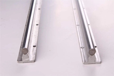 Two Pack 12mm Linear Rail Shaft Rods SBR12 High Precision Guide Rail For CNC Machines with durable stainless steel bearings.