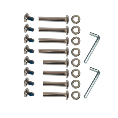 Inline Skate Replacement Wheel Axles Repair Kit With 6mm Shafts In 30mm And 36mm Lengths Includes 8 Screws 8 Washers 2 Hex Wrenches