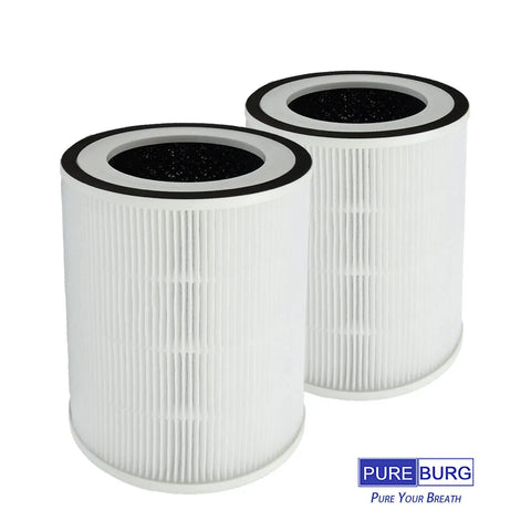 Two Pack H13 HEPA Replacement Filter For Afloia KILO Series Air Purifiers Including KILO PRO KILO PLUS MIRO MIRO PRO Morento Kilo Kalo And CUCKOO CAC I0510FW Three Stage Filtration With Pre Filter And Activated Charcoal