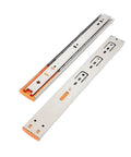 Beefy Professional Grade Stainless Steel Drawer Slides With Bottom Mounted Concealed Design, Hidden Under Drawer, Durable, Smooth Operation, No Exposed Hardware, Ideal For Kitchen, Cabinet, Or Tool Box Upgrades. stainless steel concealed drawer slides, side view