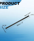 Rig Ready 12 Inch Aluminum Tripod Extension Rod With 1/4 20 Female To Male Thread Lightweight Camera Stabilizer Support Pole Accessory Mount For Dslr And Action Cam In Black dimensions illustration.
