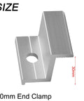 10 Pack Aluminum Solar Panel End Clamps Kit For PV Modules Z Bracket Mounting 30mm End Clamp with hole for rooftop setup