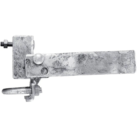 Side view of Single Gate Latch With Strong Arm Sentry Style, Commercial Grade, Hot Dip Galvanized Steel, Easy Install